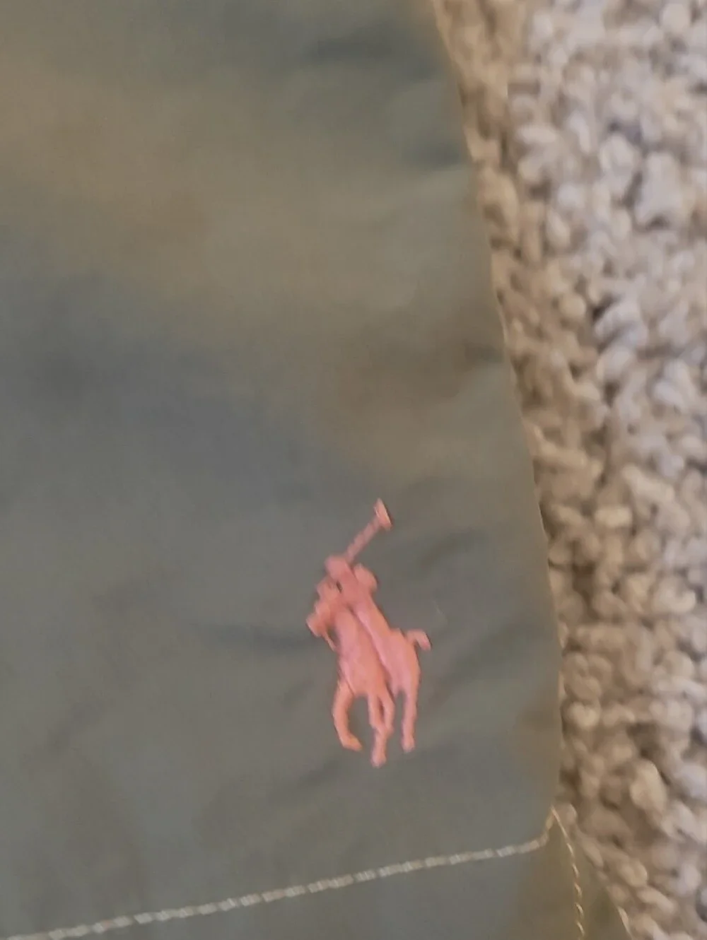 Polo by Ralph Lauren Olive Swim Shorts with Coral Liner